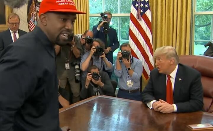 Kanye West w Białym Domu u prezydenta Donalda Trumpa / autor: youtube.com