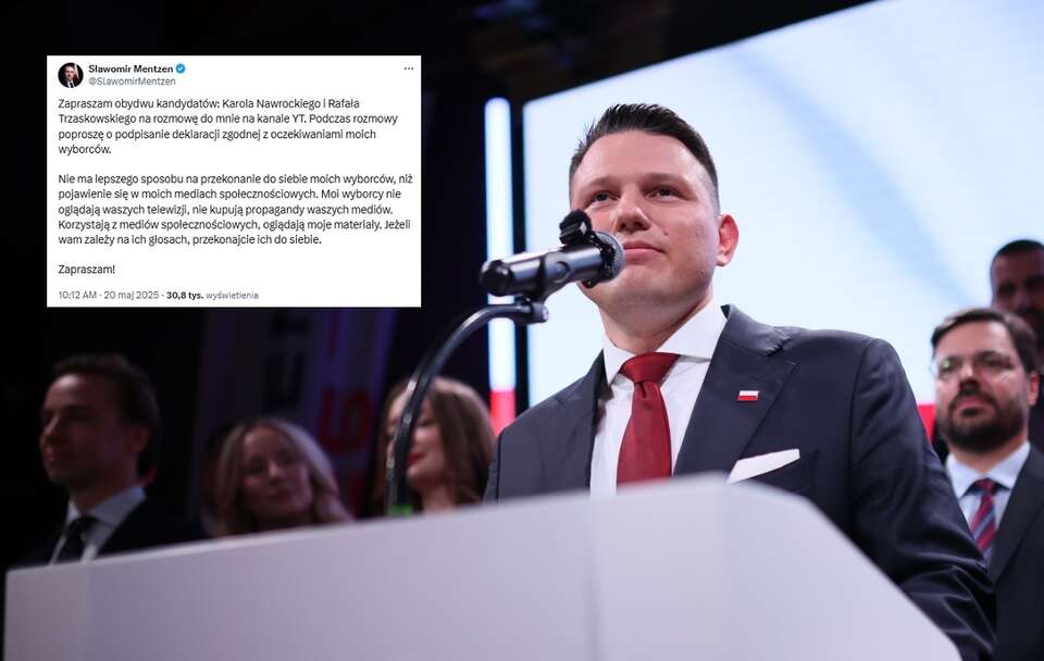 Sławomir Mentzen / autor: PAP/Leszek Szymański, X