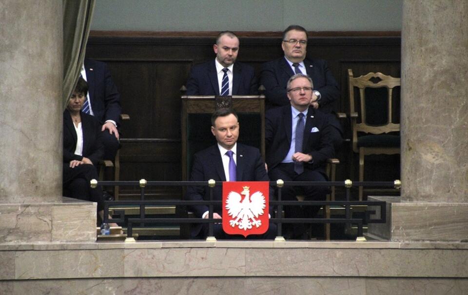 Prezydent Andrzej Duda w Sejmie / autor: Fratria/M.Czutko