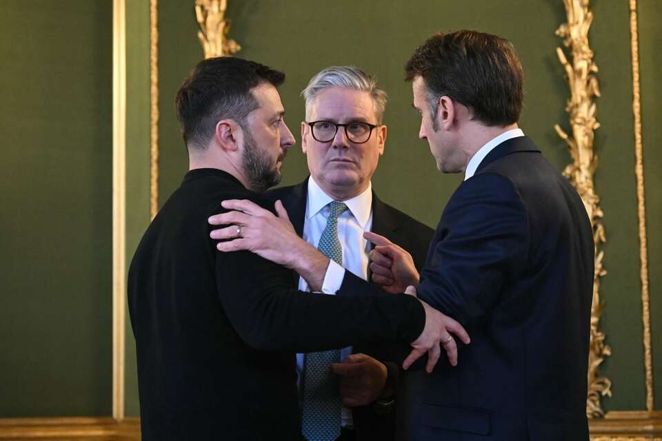 Zełenski, Starmer i Macron podczas szczytu w Londynie / autor: PAP/EPA/JUSTIN TALLIS/POOL