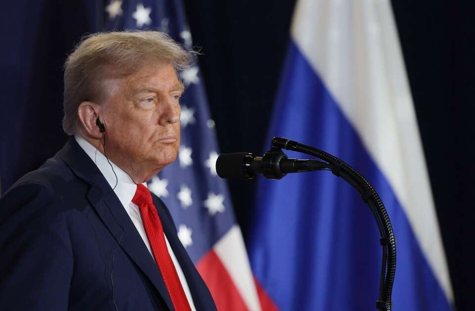 Donald  Trump w Anchorage / autor: PAP/EPA/GAVRIIL GRIGOROV/SPUTNIK/KREMLIN POOL / POOL