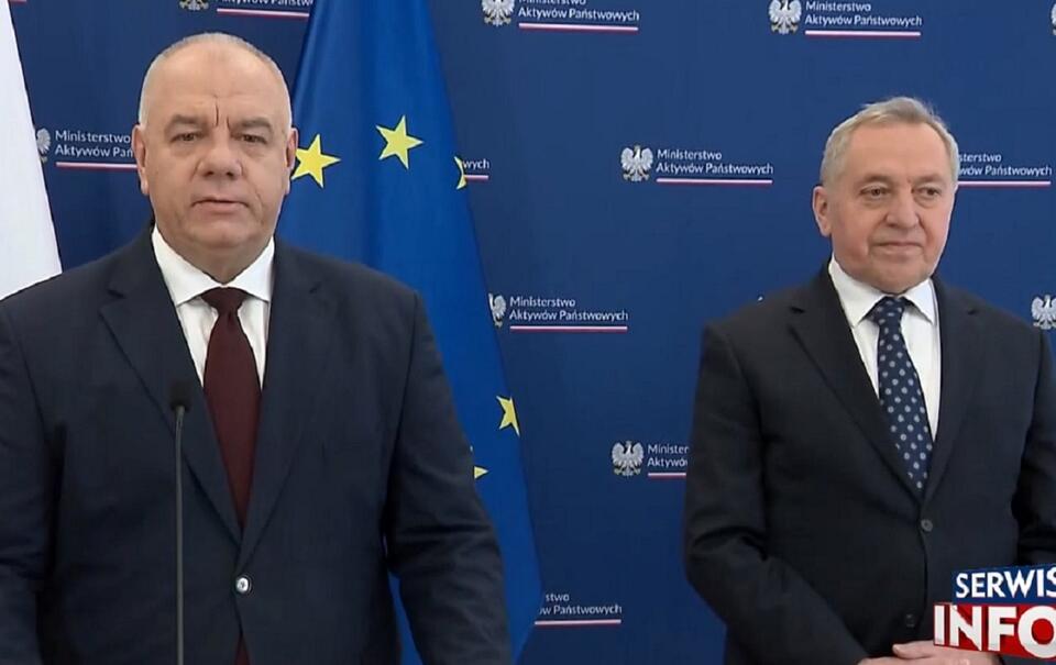 Wiceprezesi Rady Ministrów: Jacek Sasin i Henryk Kowalczyk / autor: screenshot TVP Info
