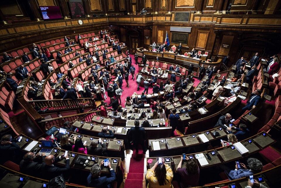 Posiedzenie włoskiego Senatu / autor: PAP/EPA