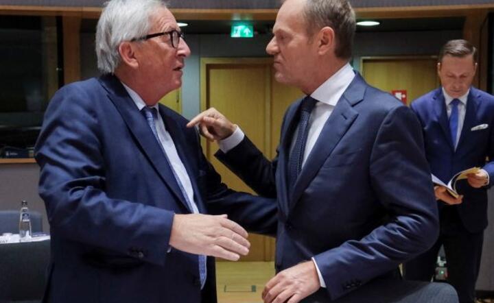 Jean-Claude Juncker i Donald Tusk / autor: PAP/EPA/OLIVIER HOSLET