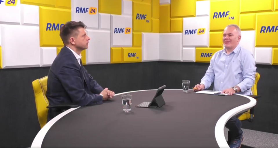 Ryszard Petru w rozmowie z Robertem Mazurkiem / autor: screen RMF FM