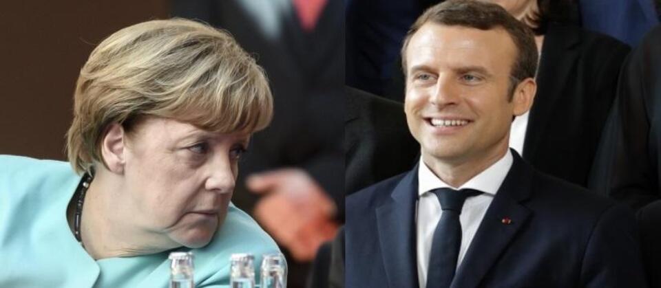 Angela Merkel i Emmanuel Macron / autor: PAP/epa