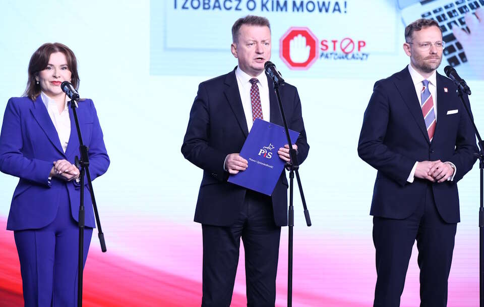 Anna Krupka, Mariusz Błaszczak i Zbigniew Bogucki / autor: X: @pisorgpl