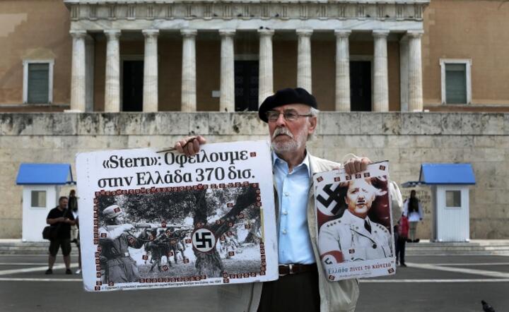 Emeryci greccy nie mają wątpliwości, komu zawdzięczają swój pogarszający się dziś los, fot. PAP/EPA/SIMELA PANTZARTZI