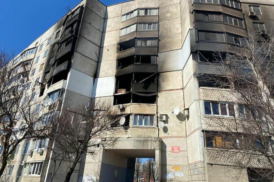 Budynek zniszczony przez rosyjski ostrzał / autor: Fratria
