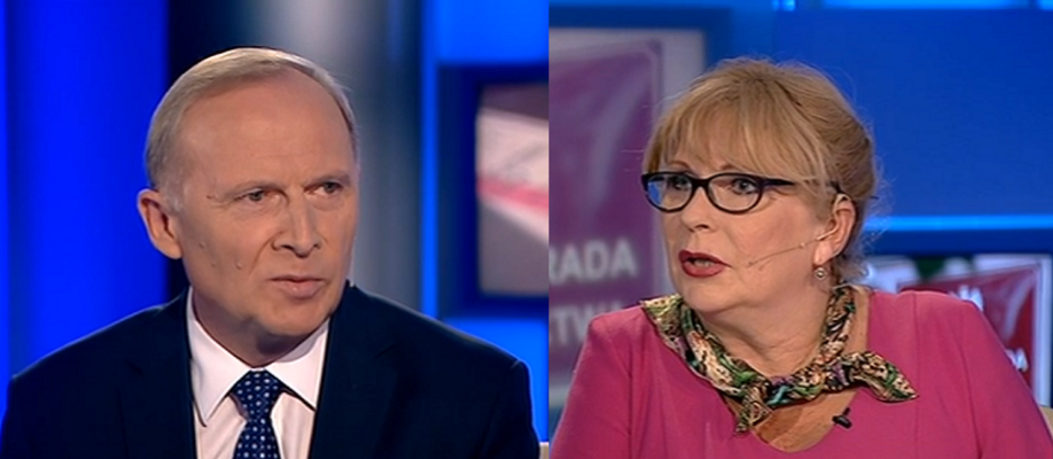 Czesław Mroczek (PO), Małgorzata Gosiewska (PiS) / autor: wPolityce.pl/TVP Info