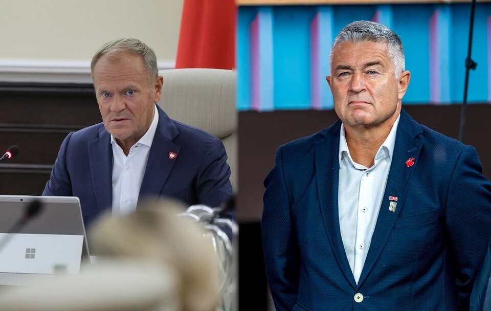 Donald Tusk i Władysław Frasyniuk / autor: PAP/Paweł Supernak, Fratria