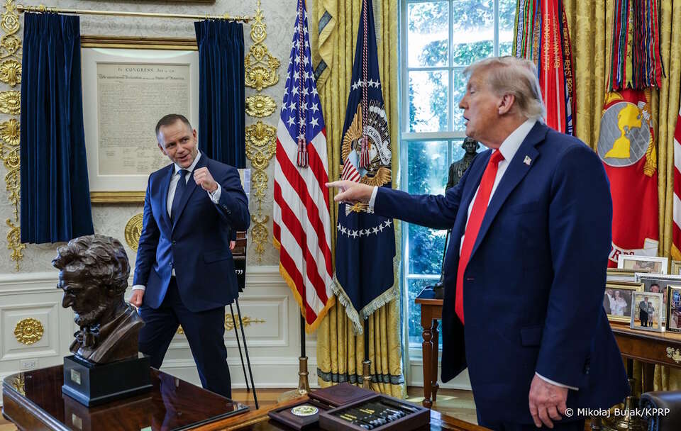 Prezydent Polski Karol Nawrocki i USA Donald Trump / autor: Mikołaj Bujak/KPRP