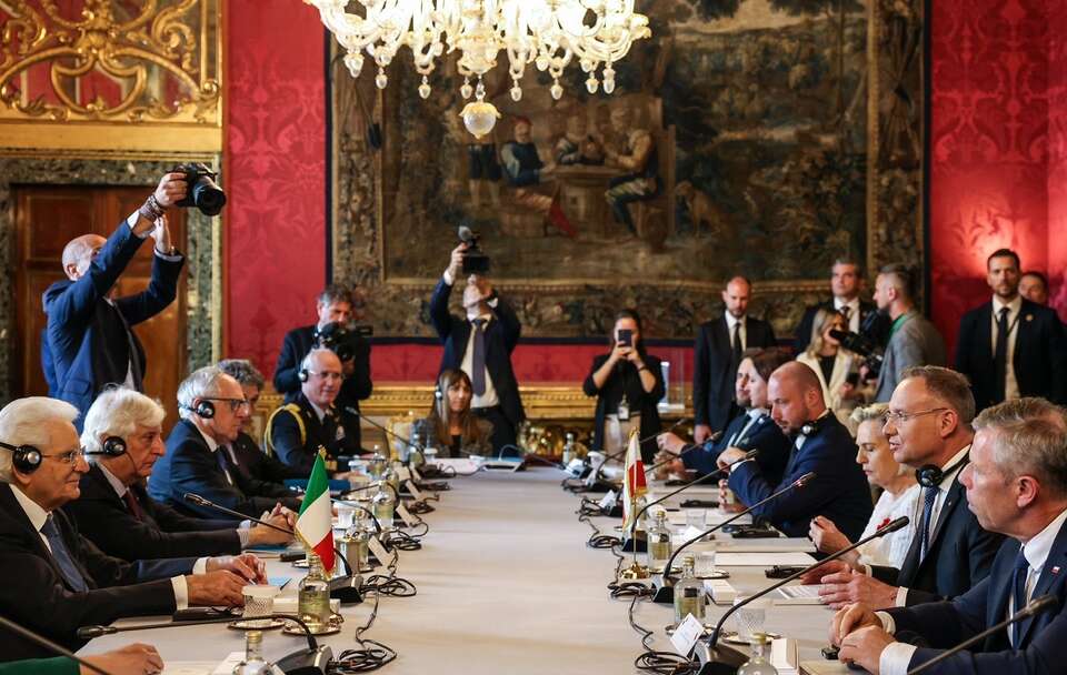 Rozmowy prezydentów Polski i Włoch w Rzymie / autor: X/@prezydentpl (screenshot)