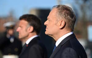 Na zdjęciu Donald Tusk i Emmanuel Macron / autor: PAP/Andrzej Jackowski