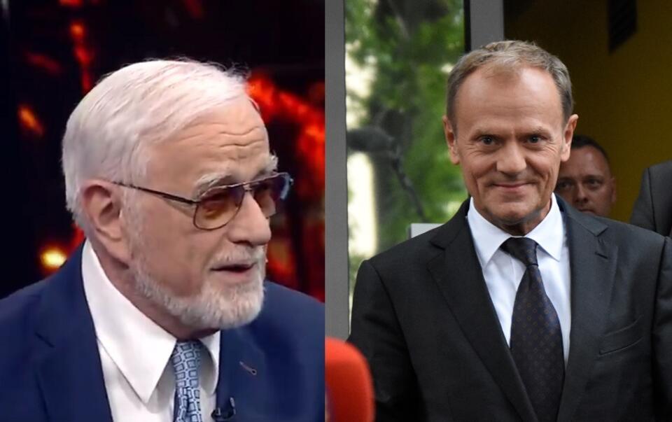 Jan Pietrzak i Donald Tusk / autor: TVP Info; Fratria