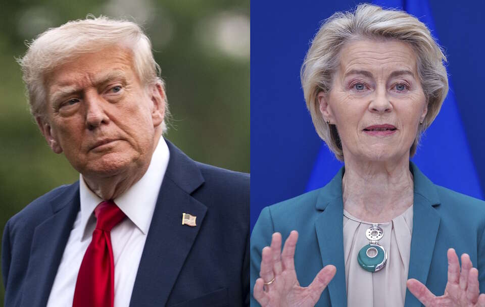 Donald Trump, Ursula von der Leyen / autor: PAP/EPA/BONNIE CASH / POOL/PAP/EPA/OLIVIER MATTHYS