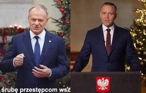 Psychopatyczny gasligting Tuska i zobowiązanie do bezpieczeństwa Polski Nawrockiego. Dwa orędzia, dwie wizje, dwa światy / autor: YouTube / Orędzie noworoczne prezydenta i premiera