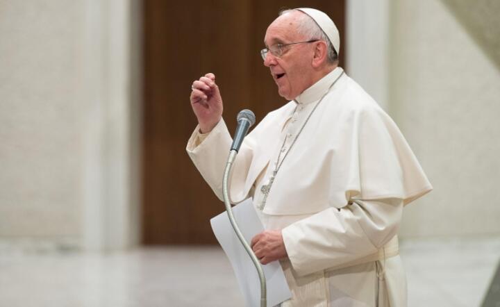 Papież  przemawia na spotkaniu z włoskimi spółdzielcami fot. PAP / EPA Osservatore Romano