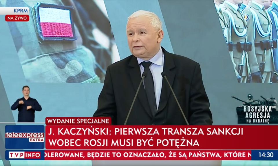 Wicepremier Jarosław Kaczyński / autor: TVP INFO