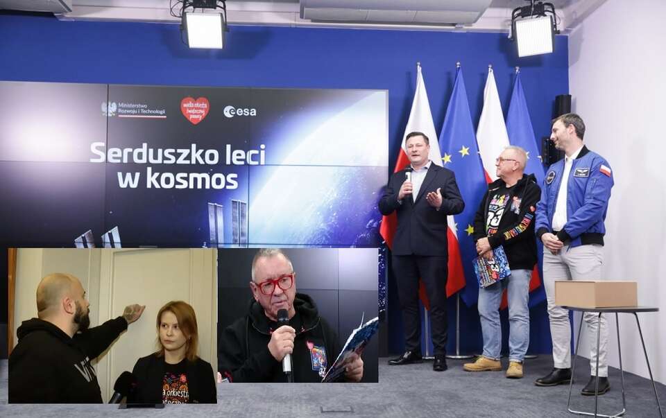 Konferencja i pogoń reportera Telewizji wPolsce24  za Jerzym Owsiakiem / autor: PAP/Tomasz Gzell