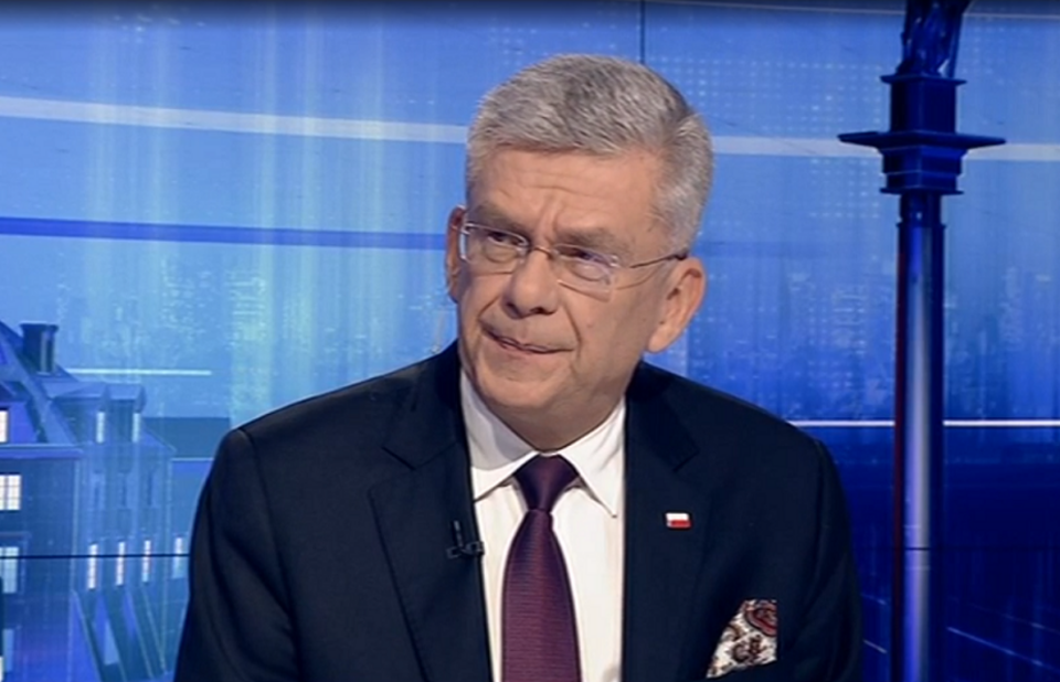 Stanisław Karczewski w programie Gość Wiadomości / autor: TVP Info