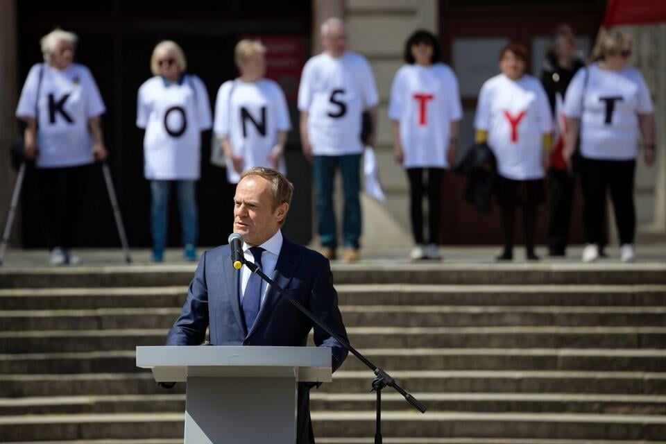 Lider PO Donald Tusk na uroczystościach w Poznaniu / autor: PAP/Marek Zakrzewski