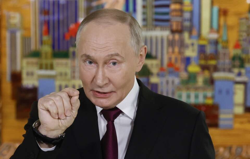 Vladimir Putin odgrażał się Europie ws. Ukrainy. / autor:  EPA/SERGEI ILNITSKY Dostawca: PAP/EPA.