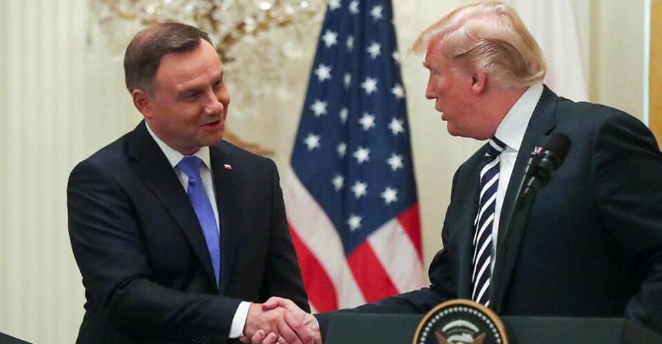 Prezydent RP Andrzej Duda i prezydent USA Donald Trump / autor: Flickr/prezydent.pl: Grzegorz Jakubowski/KPRP