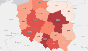 Najwięcej nowych zakażeń zanotowano w mazowieckim, śląskim i na Dolnym Śląsku