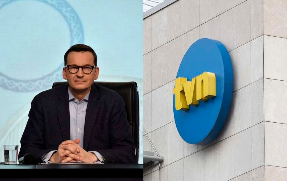 Mateusz Morawiecki, logo TVN / autor: Fratria