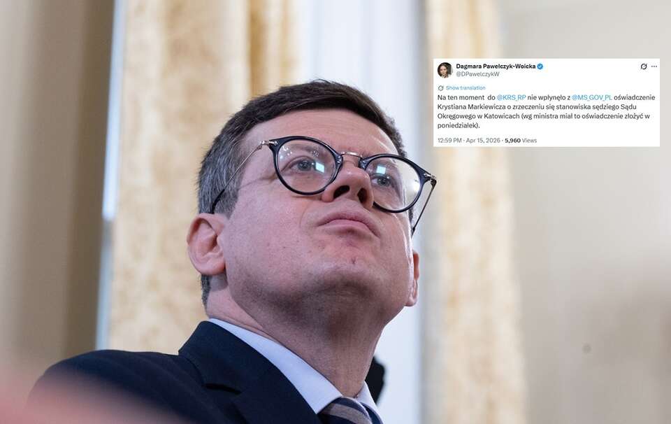 Krystian Markiewicz, jeden z czwórki kandydatów na sędziów TK, którzy nie złożyli wiążącego prawnie ślubowania wobec prezydenta / autor: Fratria/X:@DPawelczykW