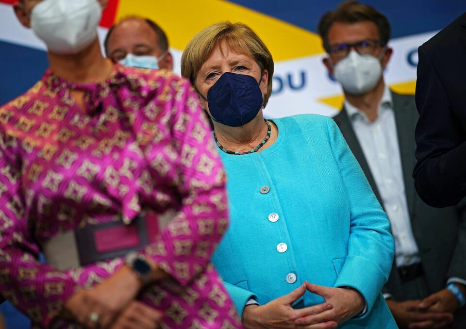Angela Merkel na wieczorze wyborczym CDU, Berlin, 26 września 2021 roku / autor: wPolityce.pl