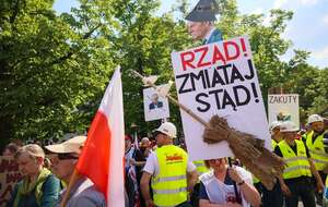 Protest organizowany przez NSZZ „Solidarność” / autor: PAP/Leszek Szymański