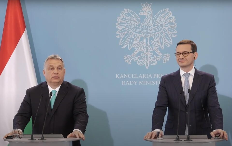 Viktor Orban, Mateusz Morawiecki  / autor: screenshot YT, Kancelaria Premiera