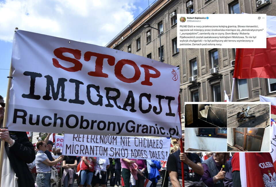 Atak koktajlami Mołotowa na dom działaczy Ruchu Obrony Granic!