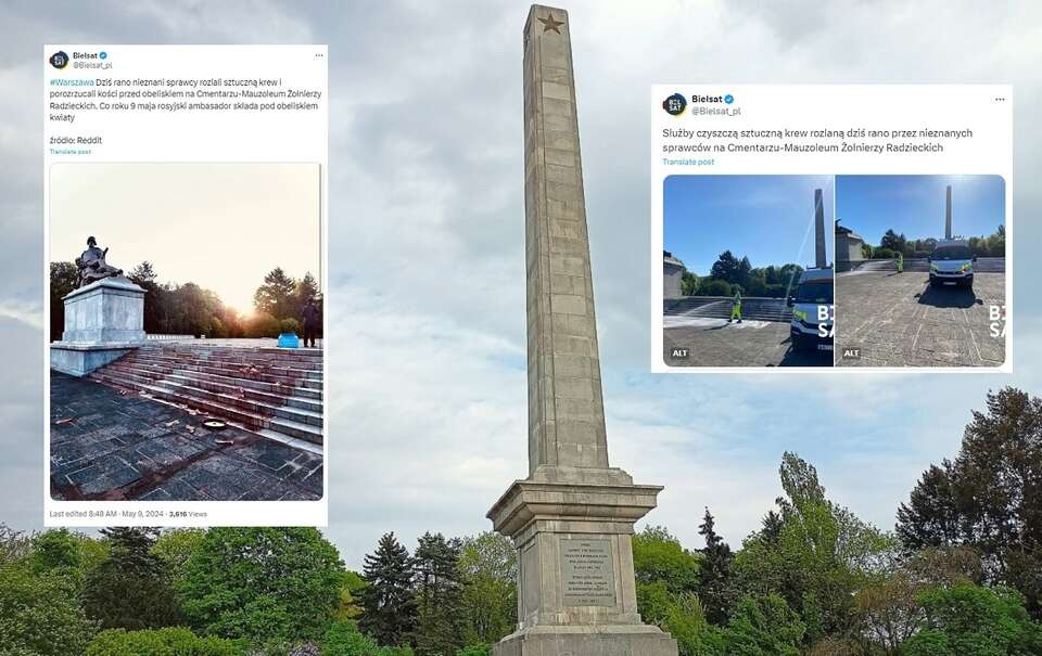 Obelisk na Cmentarzu-Mauzoleum Żołnierzy Radzieckich / autor: PanBe, CC BY-SA 4.0 <https://creativecommons.org/licenses/by-sa/4.0>, via Wikimedia Commons