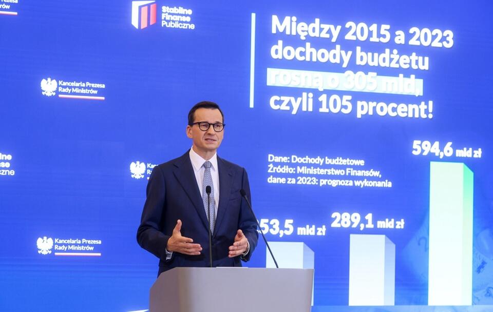 Premier Mateusz Morawiecki podczas konferencji prasowej / autor: PAP/Rafał Guz