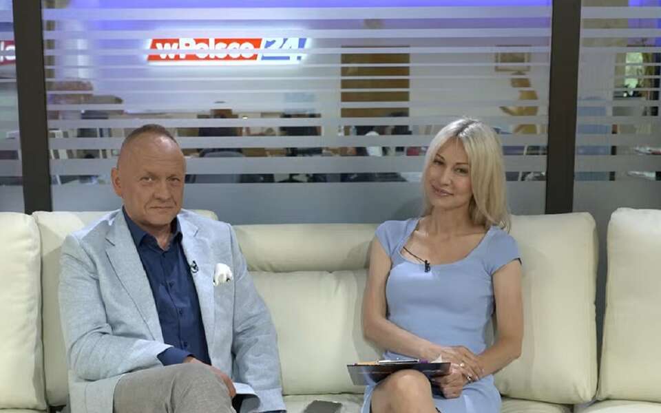 Rafał Porzeziński i Magdalena Ogórek przywitali widzów nowej telewizji wPolsce24 / autor: YT/Telewizja wPolsce