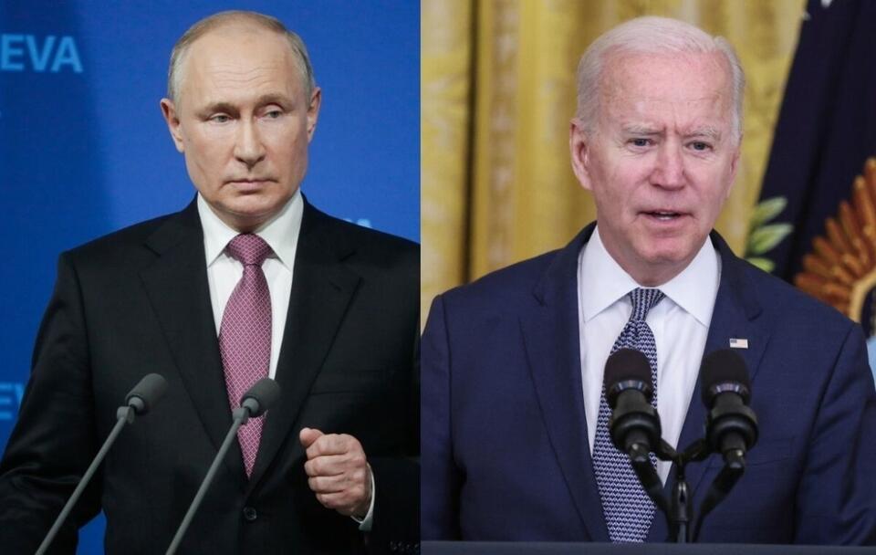 Władimir Putin/Joe Biden / autor: PAP/EPA/MIKHAIL METZEL / SPUTNIK / KREMLIN / POOL; PAP/EPA/OLIVER CONTRERAS / POOL