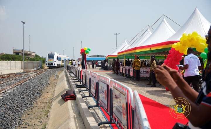 Inauguracja linii kolejowej Tema-Mpakadan w Ghanie  / autor: materiały prasowe PESA / fot. Ghana Ministry of Railway Development