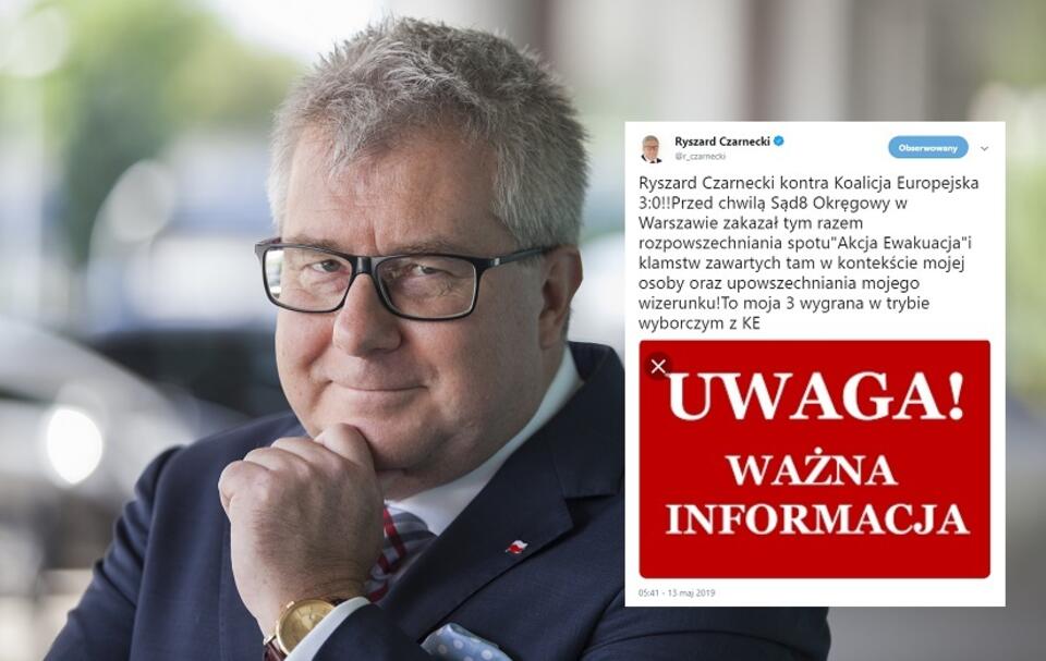 Ryszard Czarnecki, europoseł PiS / autor: Fratria/Andrzej Wiktor; Twitter/Ryszard Czarnecki