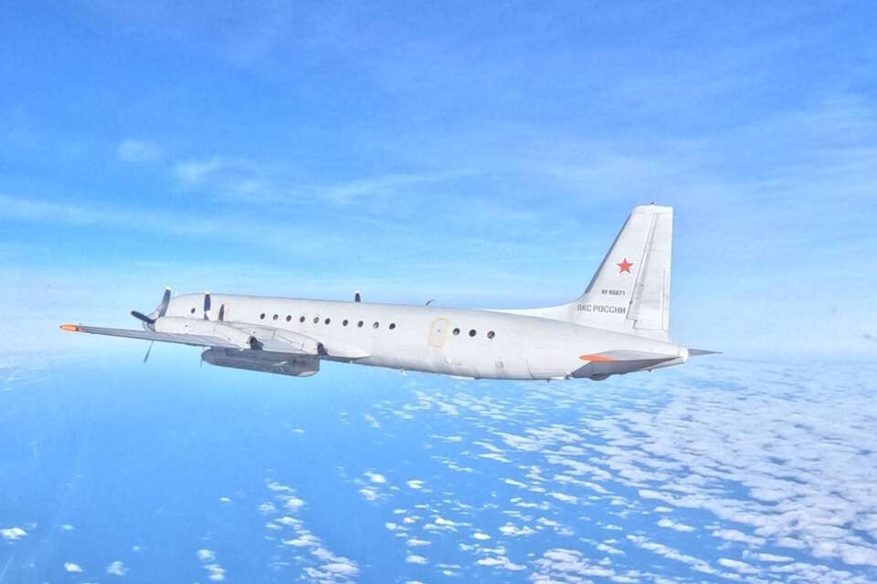 Rosyjski Ił-20 przechwycony przez parę polskich MiG-29 nad Bałtykiem  / autor: Dowództwo Operacyjne RSZ