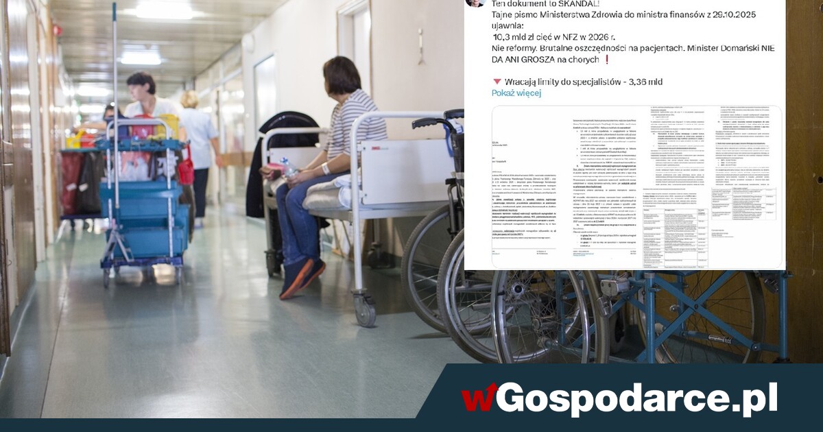 Wyciekł plan drastycznych cięć w służbie zdrowia