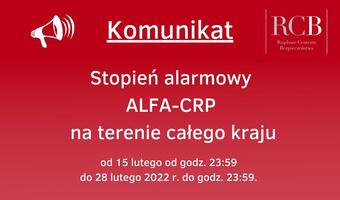 RCB: stopień alarmowy ALFA-CRP na terenie całego kraju