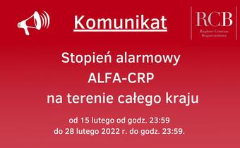 RCB: stopień alarmowy ALFA-CRP na terenie całego kraju