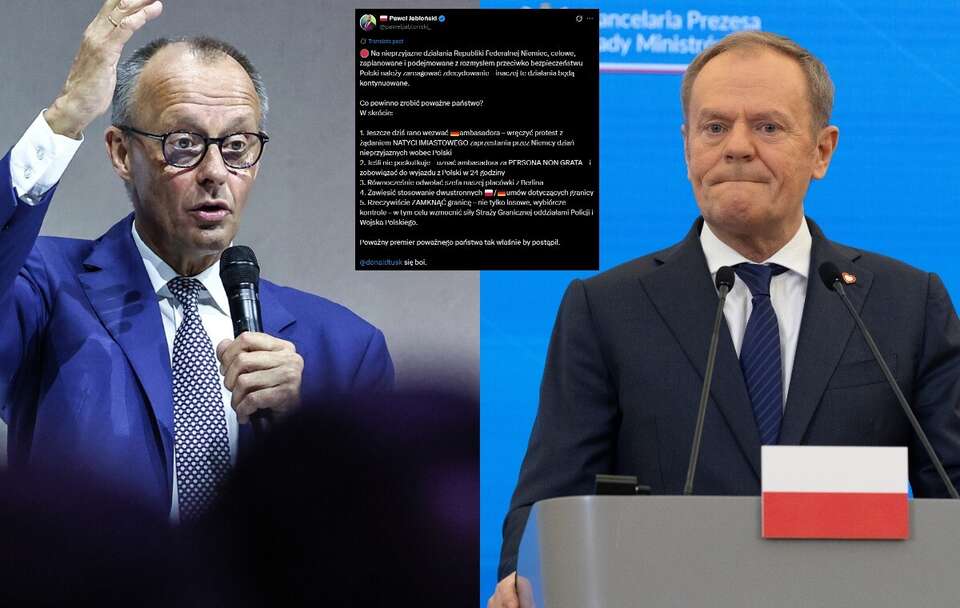 Friedrich Merz i Donald Tusk / autor: PAP/EPA/FILIP SINGER/Fratria/X