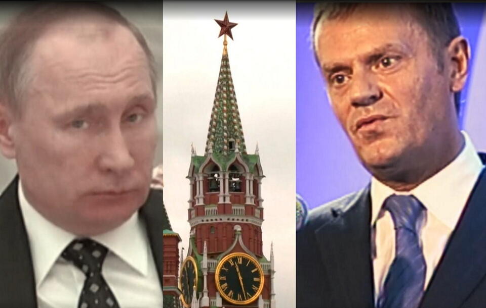 Putin i Tusk / autor: screenshot/TVP
