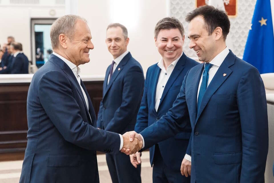 Donald Tusk i Andrzej Domański przed posiedzeniem rządu / autor: KPRP / Krystian Maj