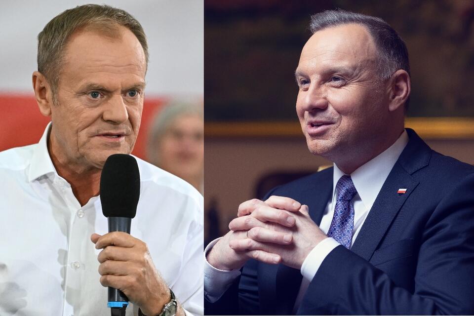 Prezydent Andrzej Duda, Donald Tusk / autor:  PAP/Darek Delmanowicz/ Fratria 