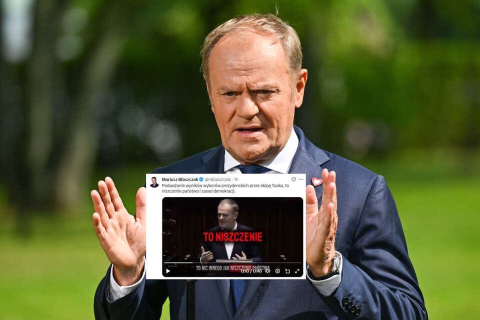 Donald Tusk / autor: PAP-Radek Pietruszka/X-Mariusz Błaszczak, screen